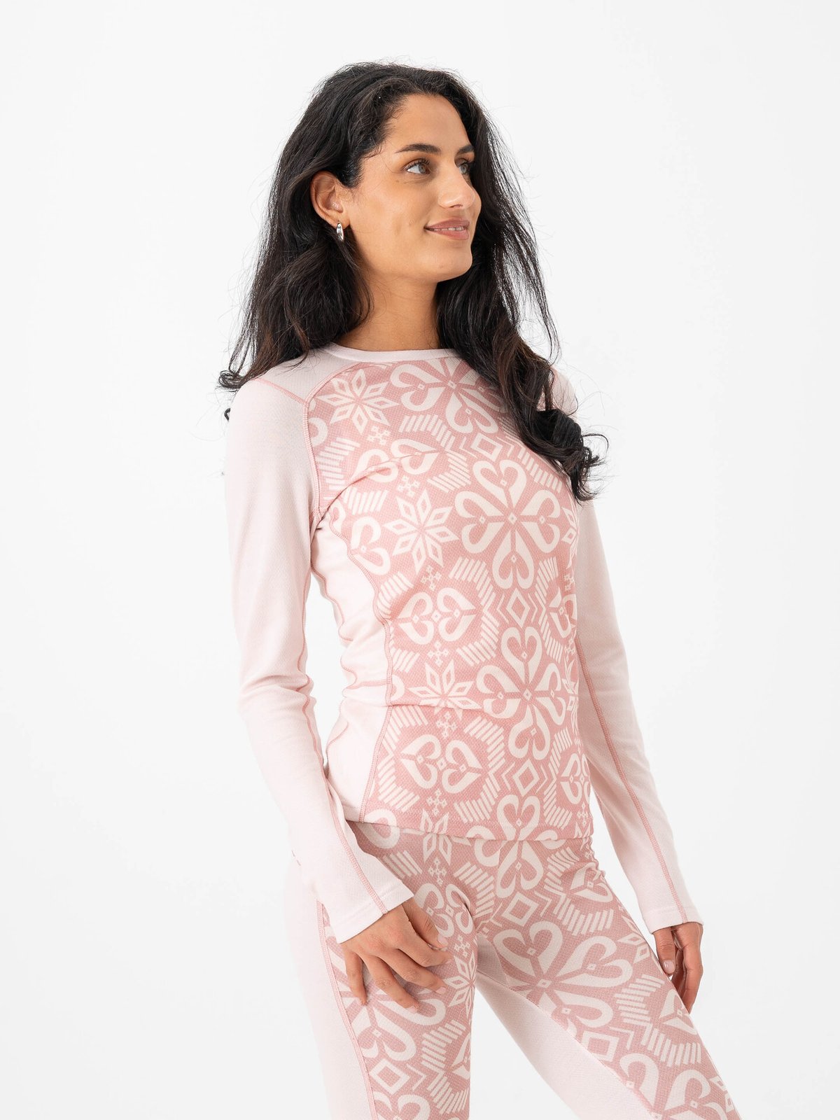 Helly Hansen Lifa Merino Midweight Graphic Crew Pink Tint