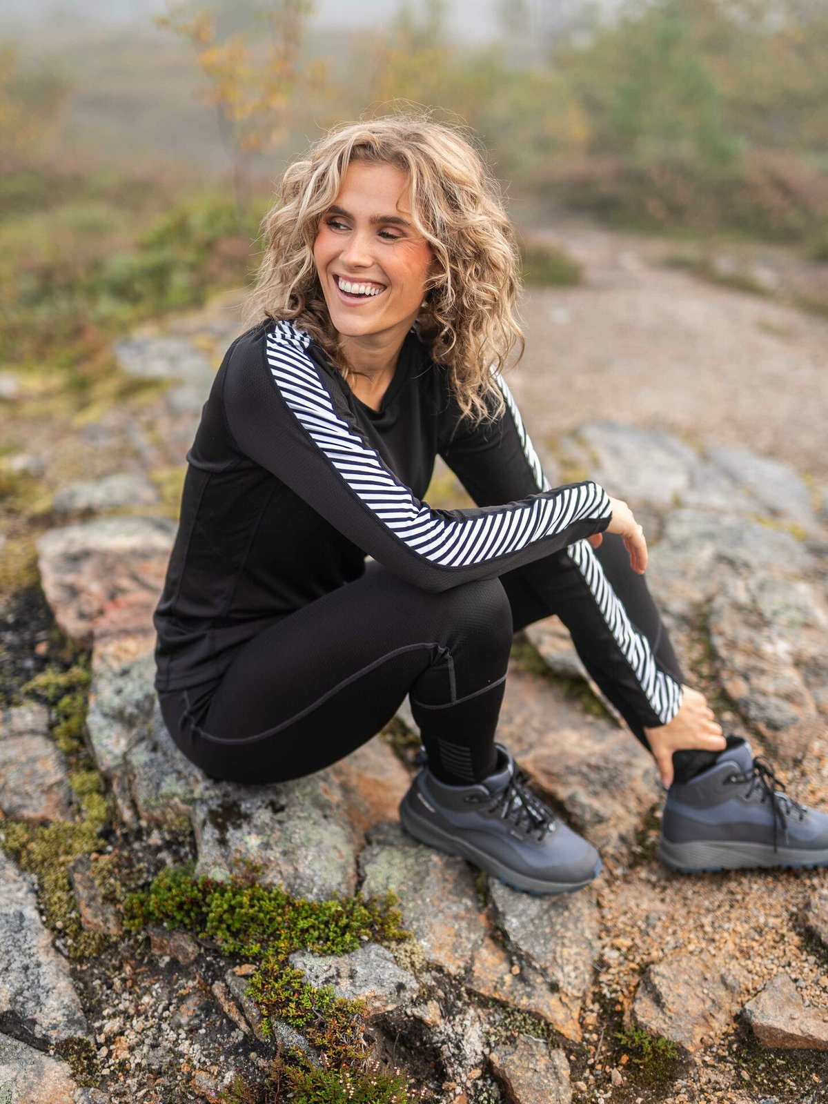 Helly Hansen Lifa Active Stripe Crew Black