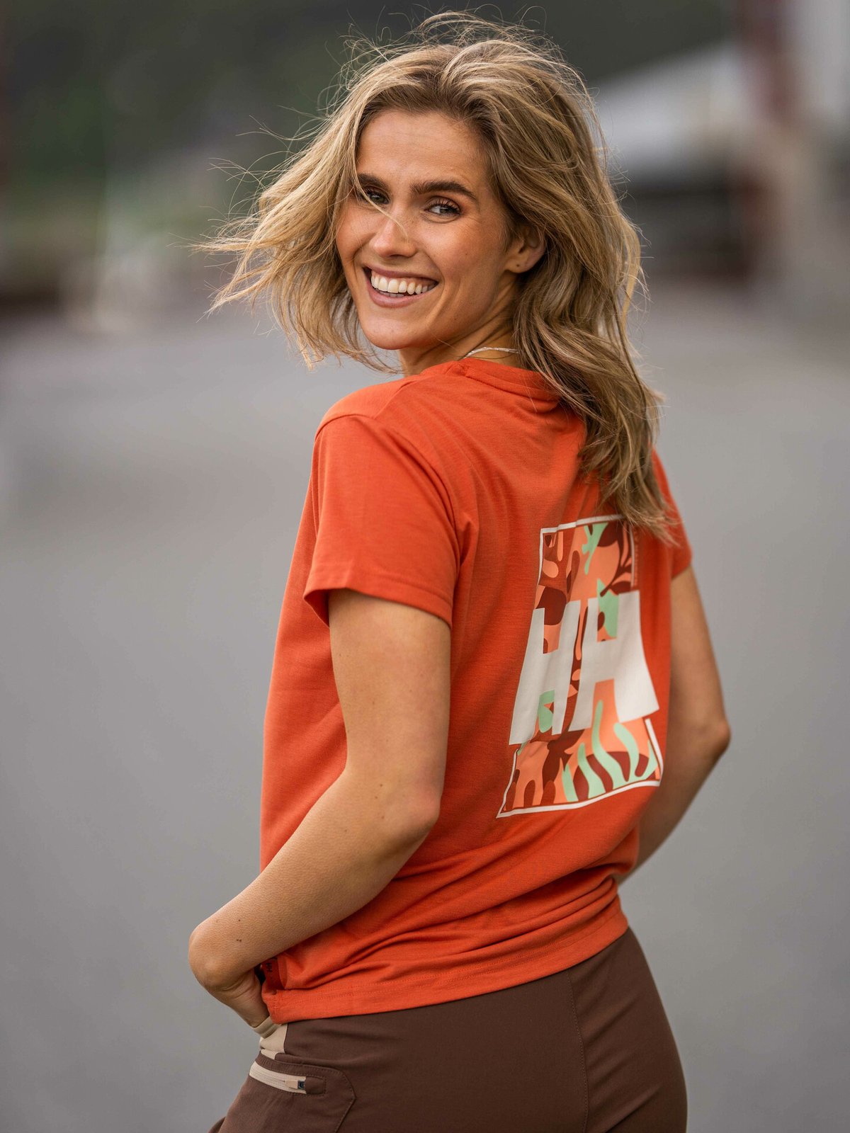 Helly Hansen Skog Recycled Graphic Tee Terracotta