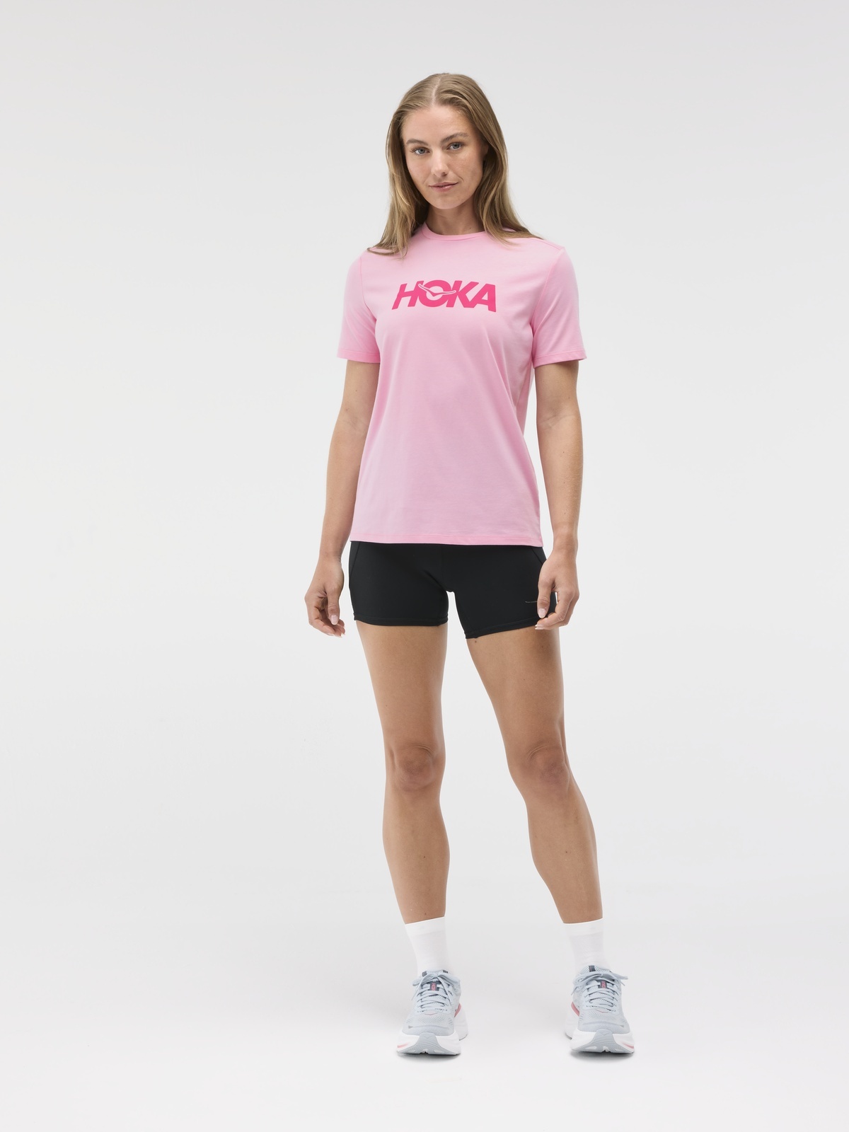 Hoka Core Logo CTN Short Sleeve Tee Rosa