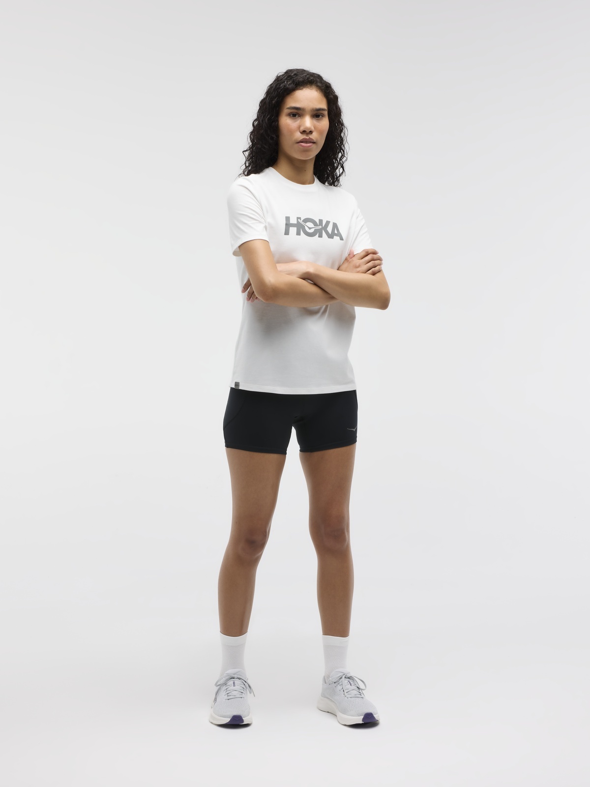 Hoka Core Logo CTN Short Sleeve Tee Hvit
