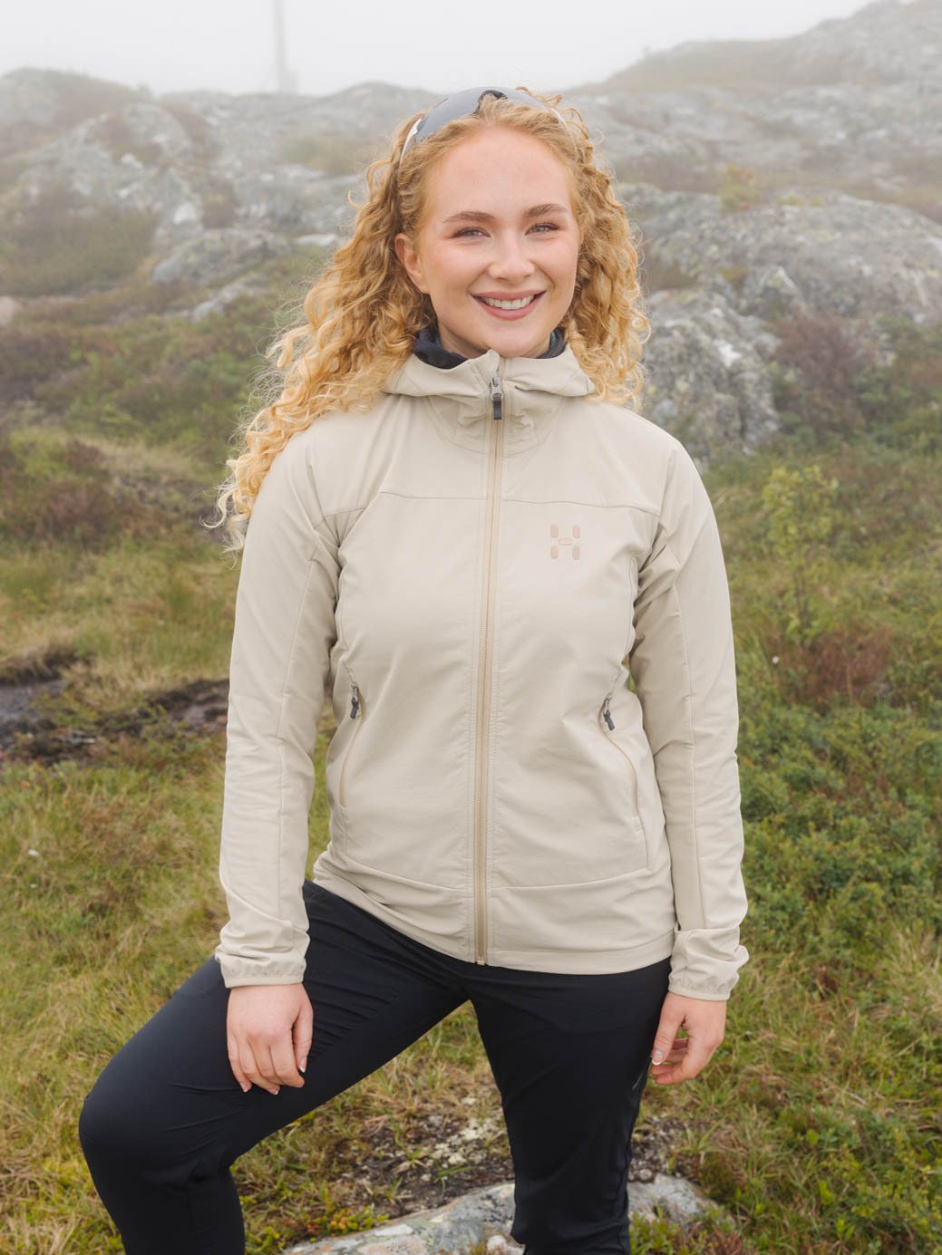 Haglöfs Rosson Softshell Hood Women Chalk Beige