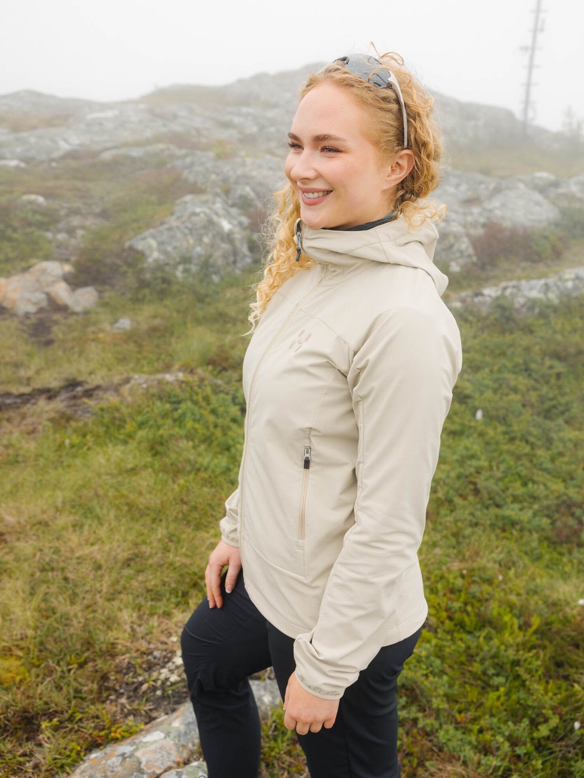 Haglöfs Rosson Softshell Hood Women Chalk Beige