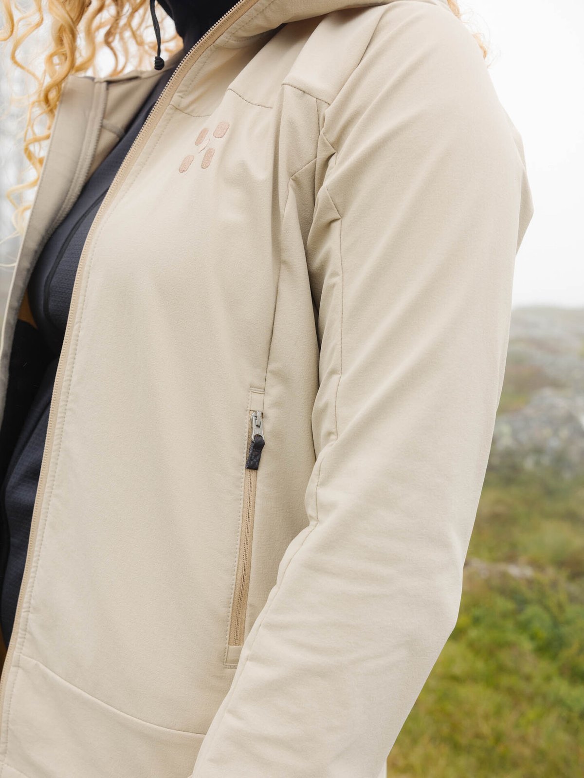 Haglöfs Rosson Softshell Hood Women Chalk Beige