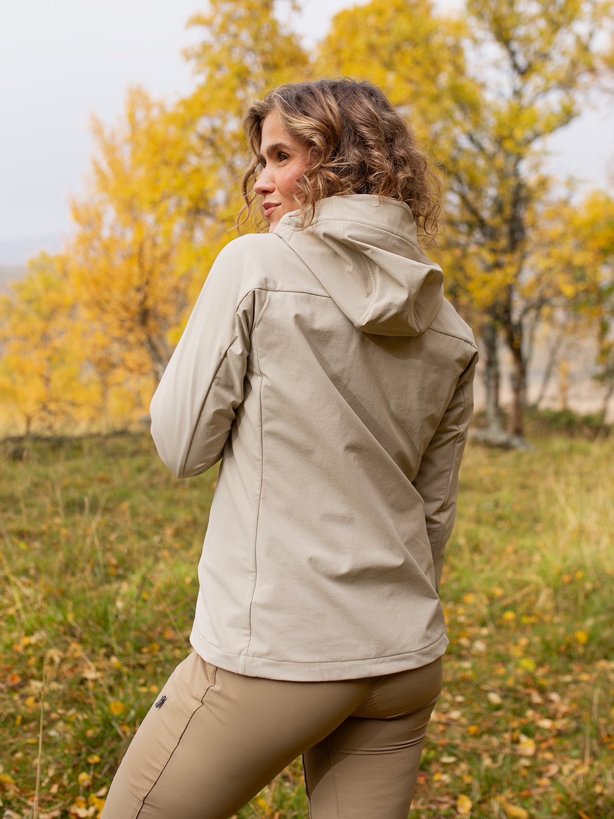 Haglöfs Rosson Softshell Hood Women Chalk Beige