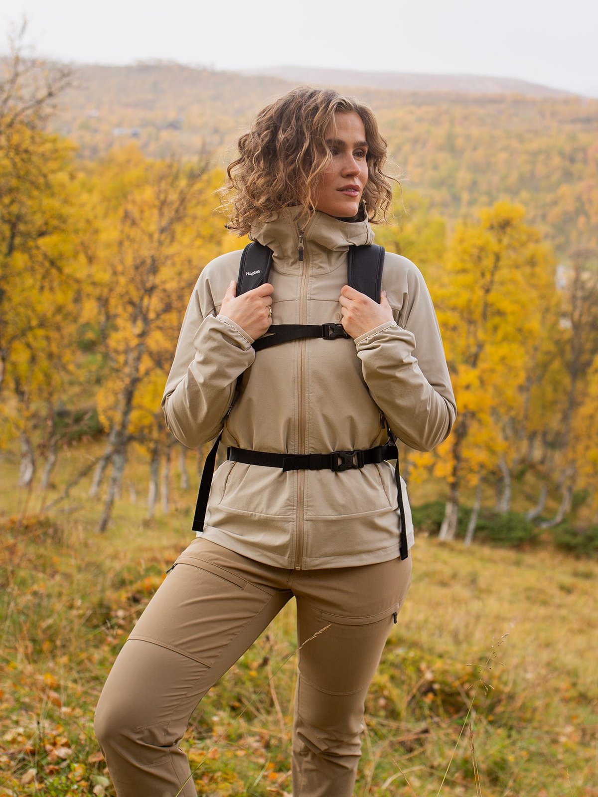 Haglöfs Rosson Softshell Hood Women Chalk Beige