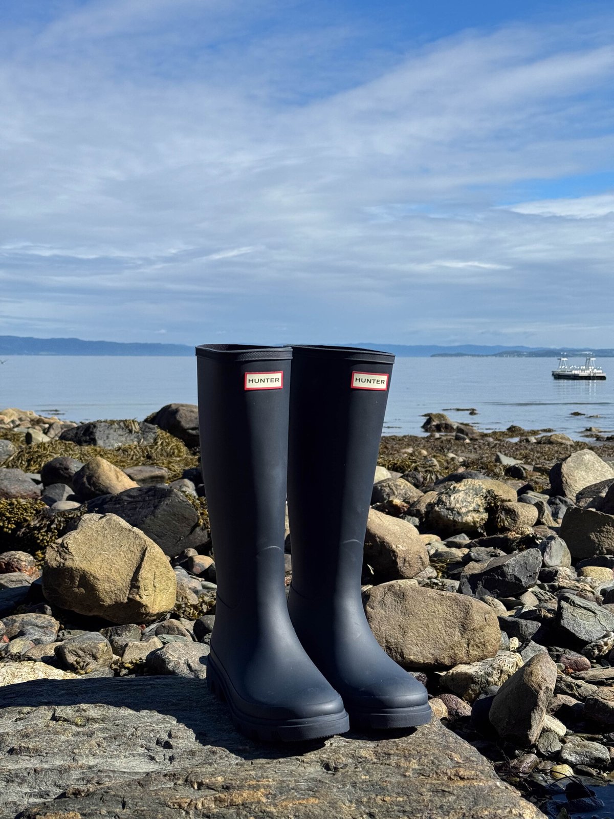 Hunter Downpour Tall Boot Navy