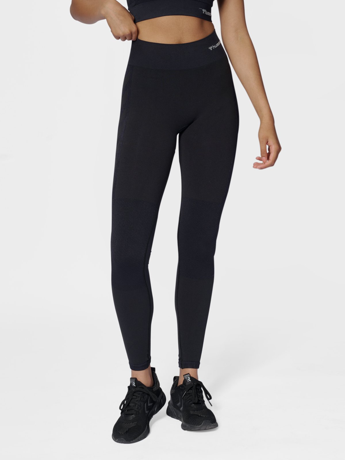 Hummel Clea Seamless Mid Waist Tights Black Melange