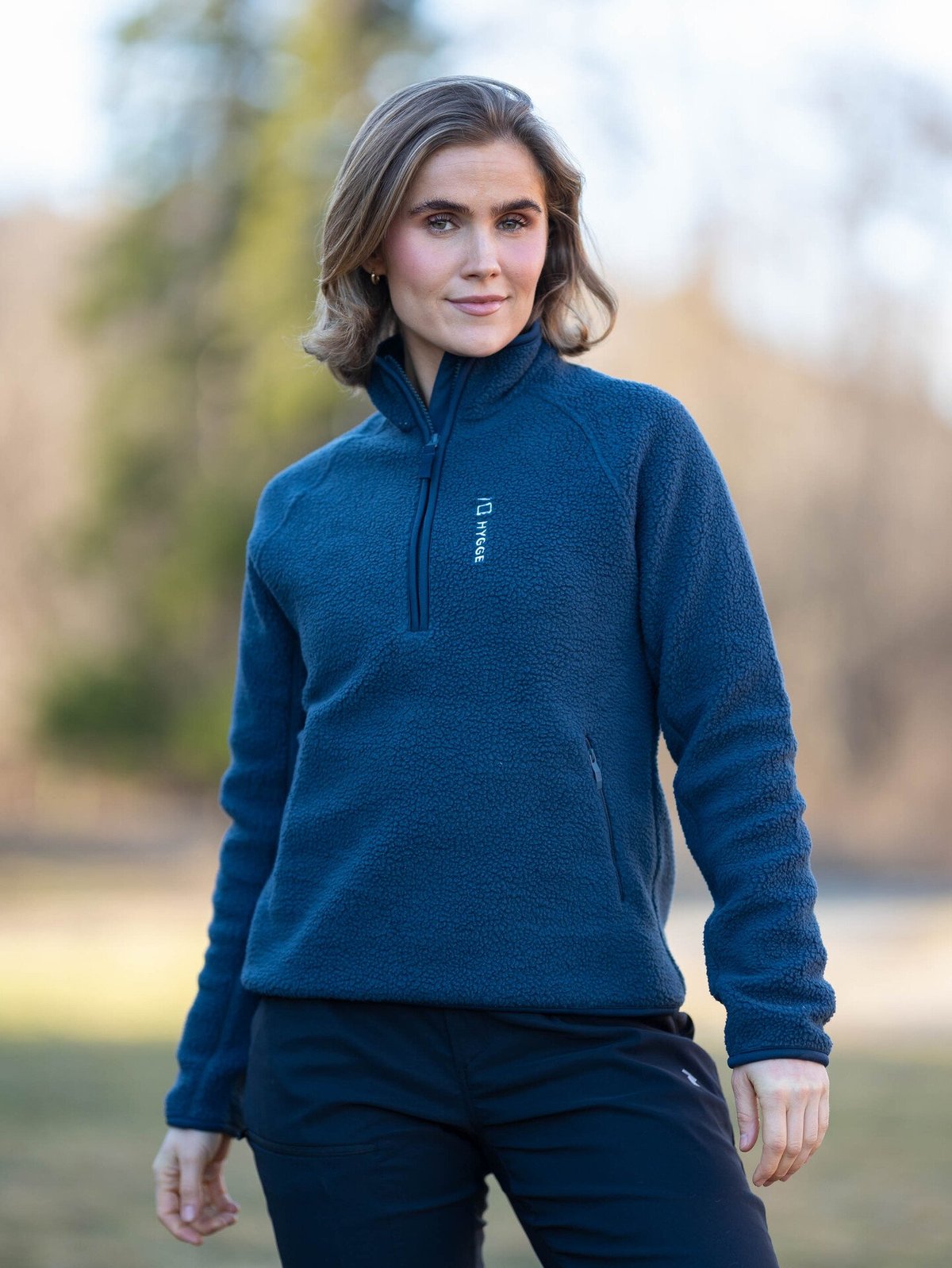 Hygge Women’s Pile Fleece Pullover Navy