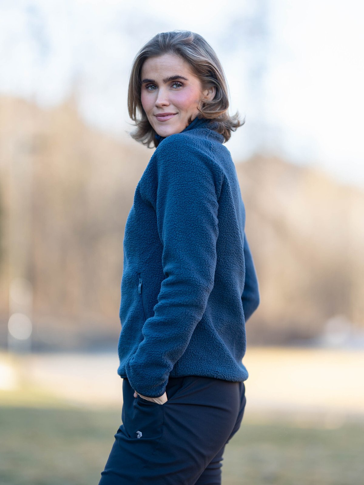 Hygge Women’s Pile Fleece Pullover Navy