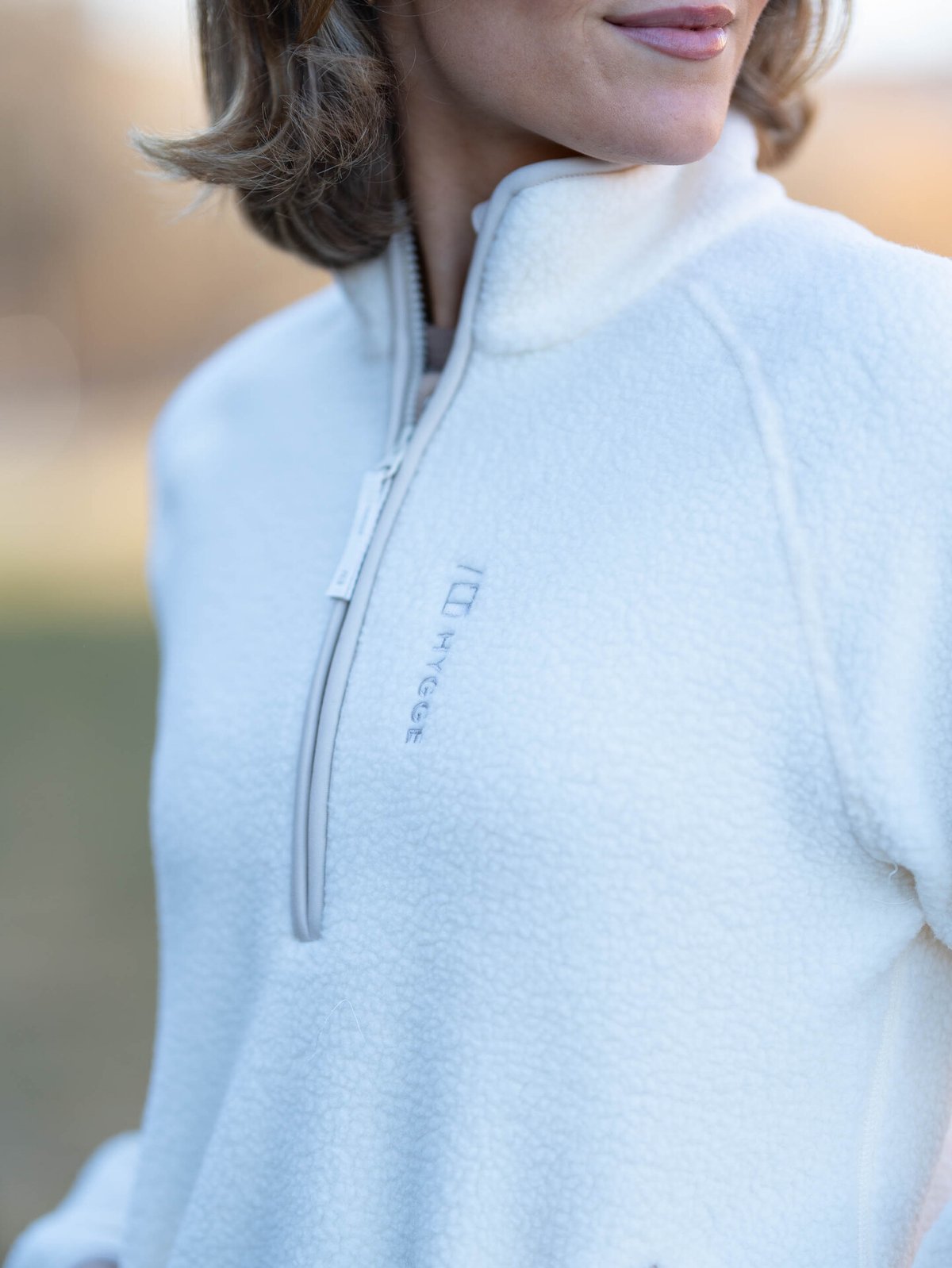 Hygge Women’s Pile Fleece Pullover Whiteish