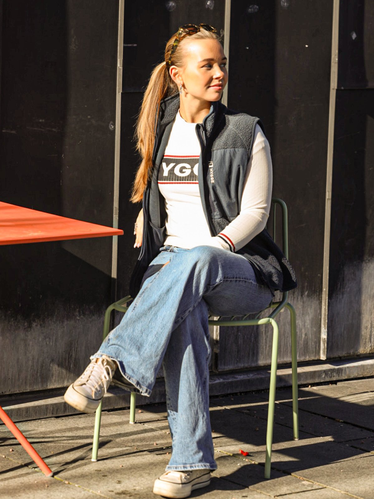Hygge Women's Pile Fleece Vest Navy