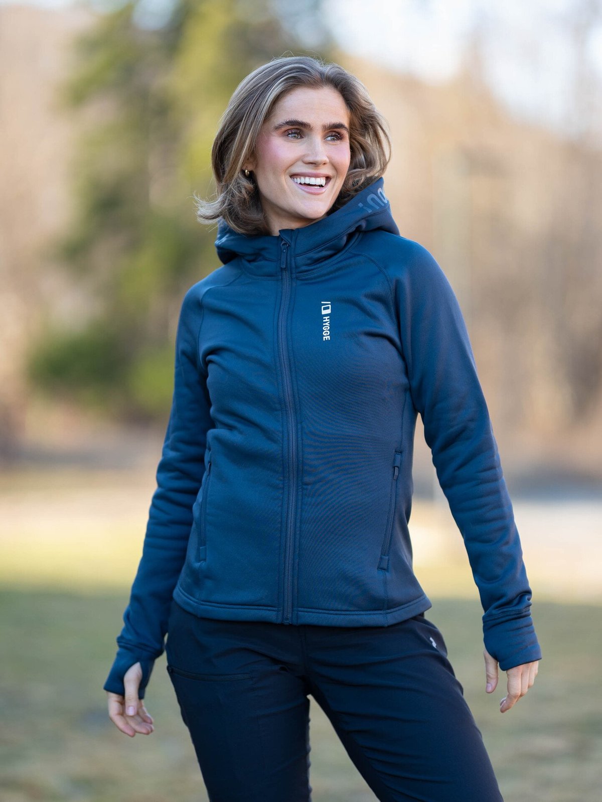 Hygge Women's Pow Zip Hoodie Navy