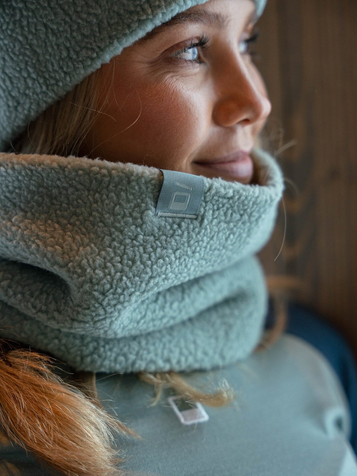 Hygge Pile Fleece Neckwarmer Light Green