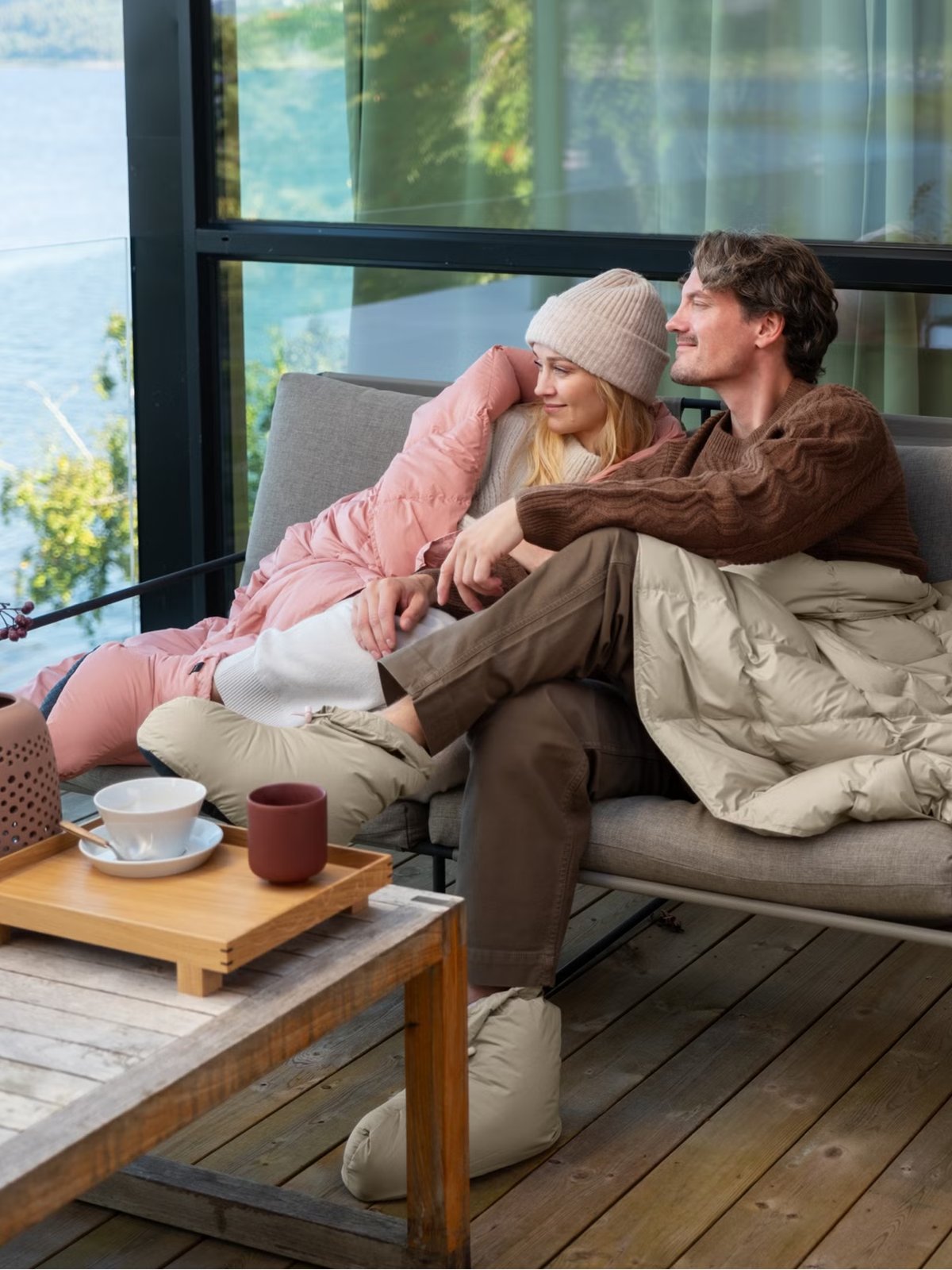 Høie Skumring Dunpledd 130x170 cm Beige