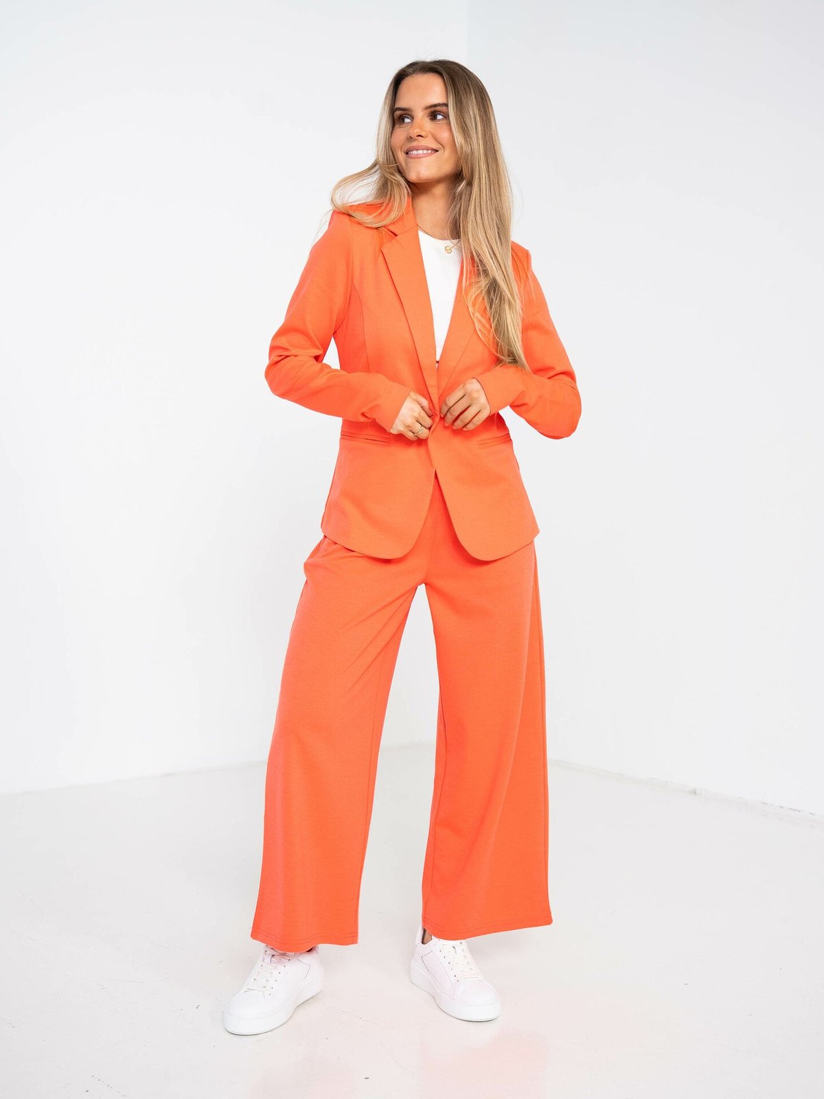 Ichi Kate Blazer Hot Coral