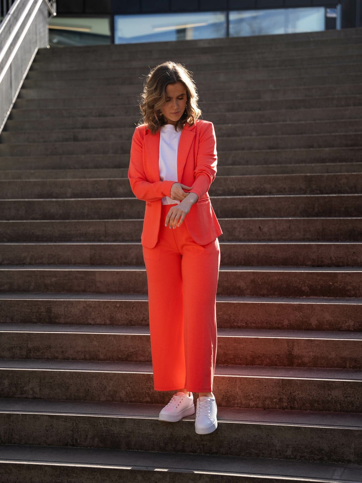 Ichi Kate Blazer Hot Coral