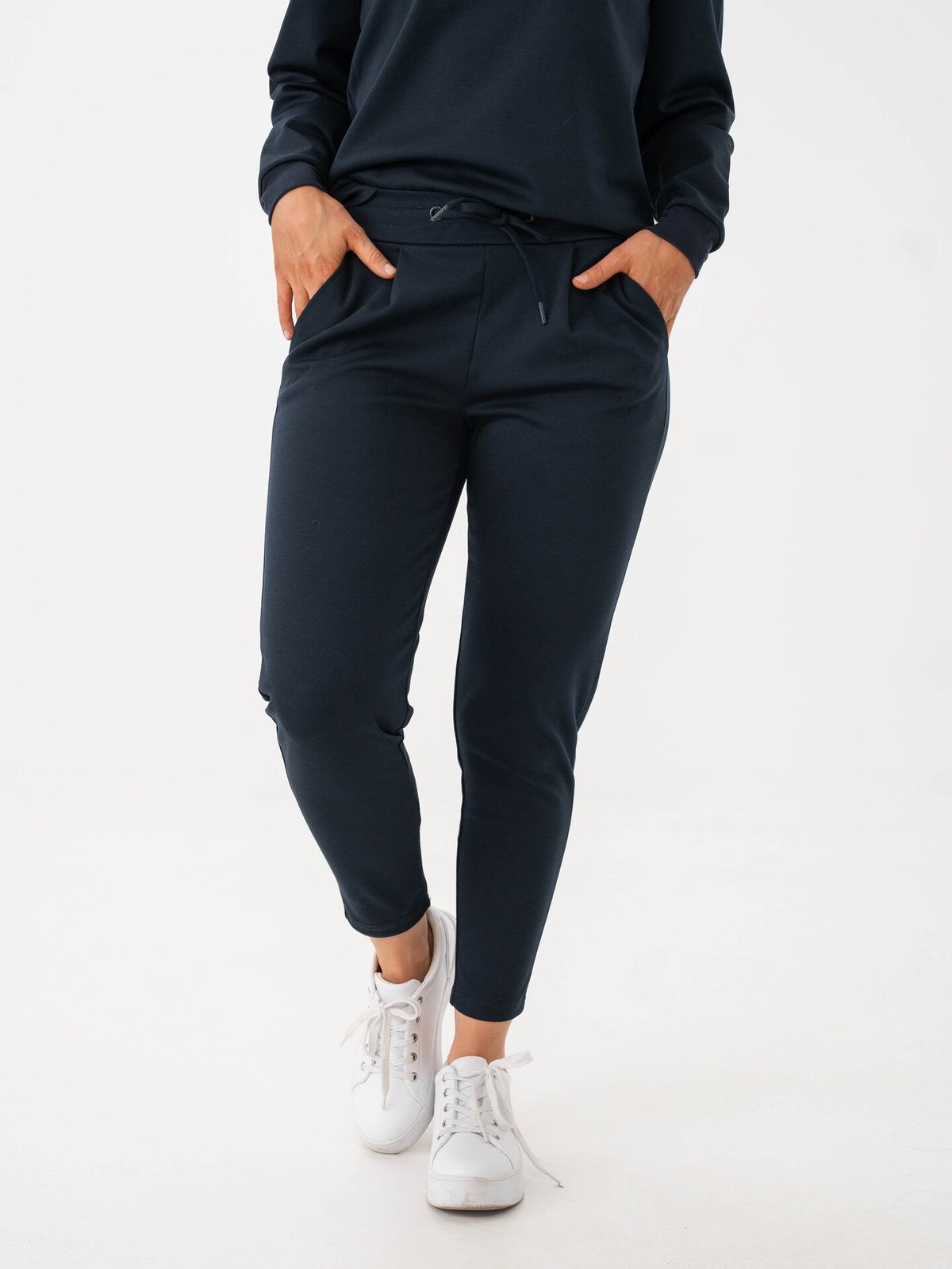 Ichi Kate Pant Cropped Total Eclipse