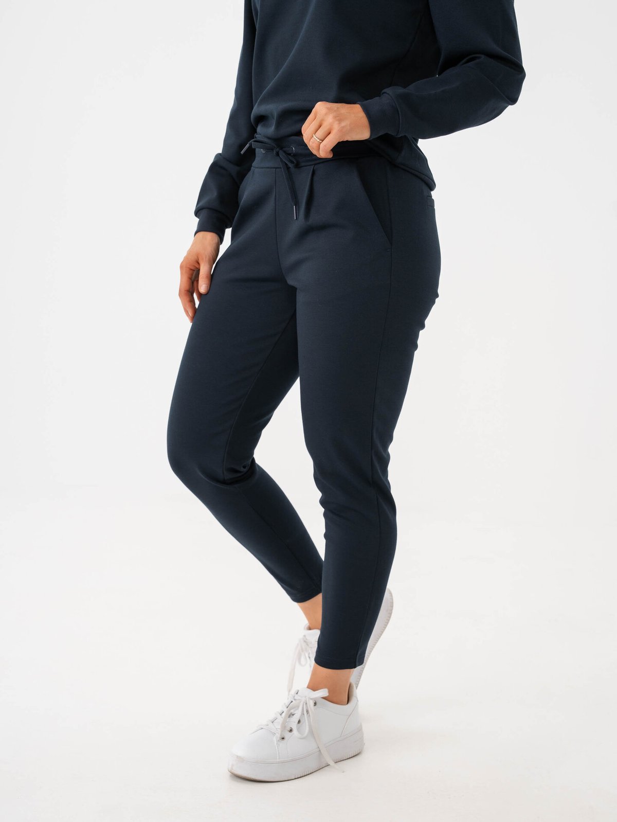 Ichi Kate Pant Cropped Total Eclipse