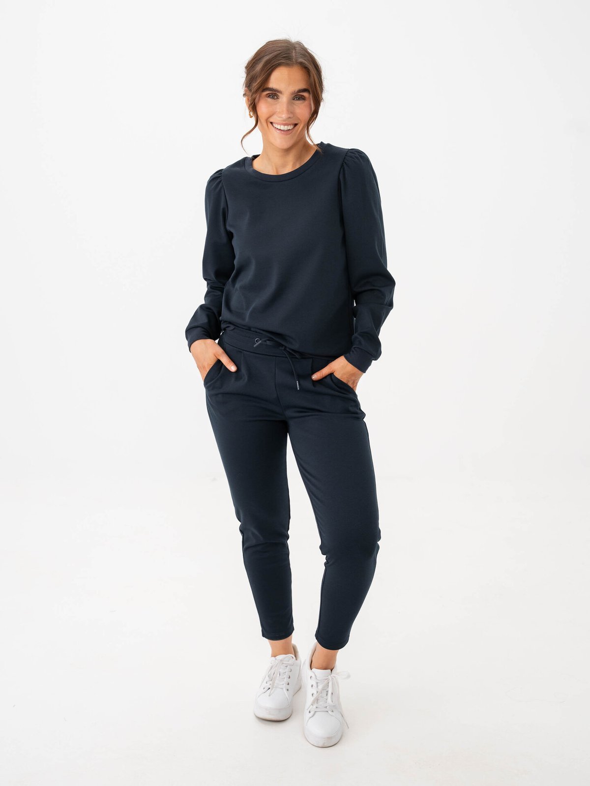 Ichi Kate Pant Cropped Total Eclipse