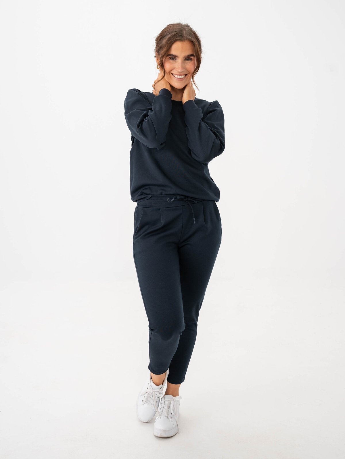 Ichi Kate Pant Cropped Total Eclipse