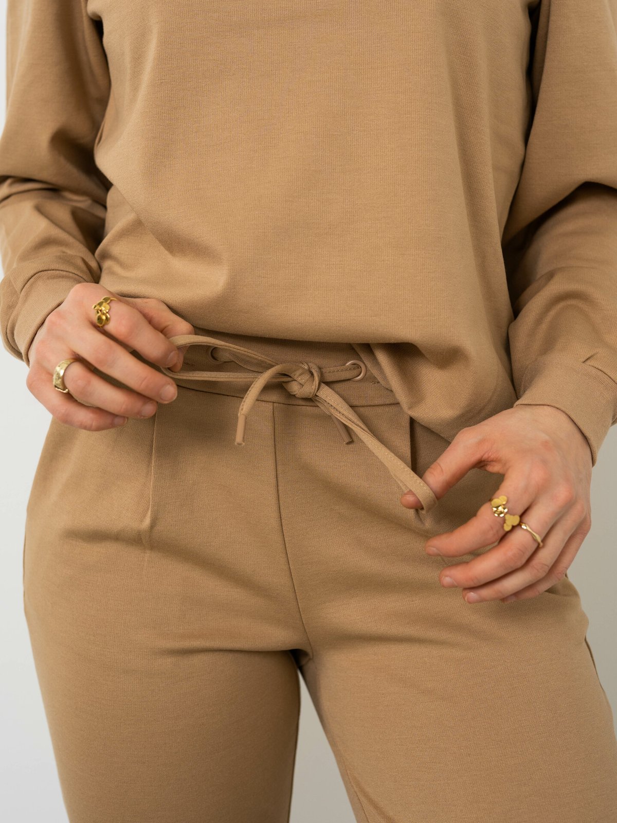 Ichi Kate Pant Cropped Tannin