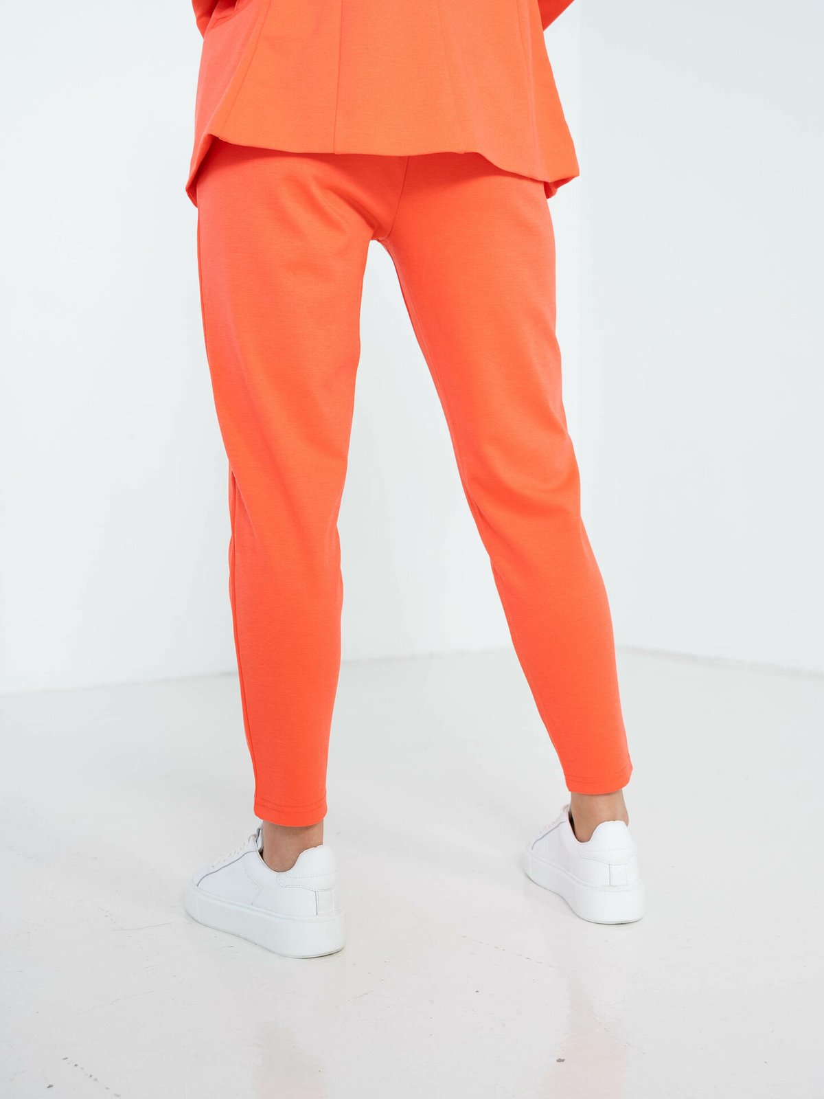 Ichi Kate Pant Cropped Hot Coral