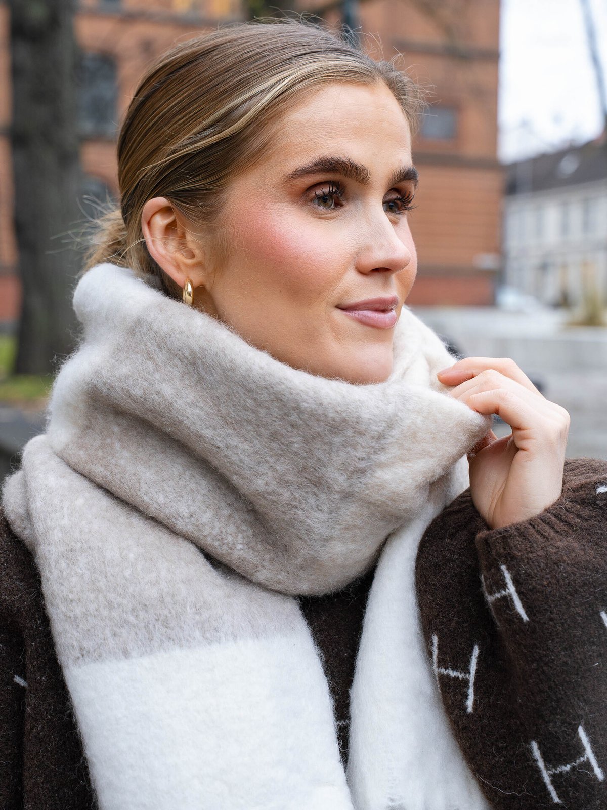 Ichi Vibe Scarf Oatmeal