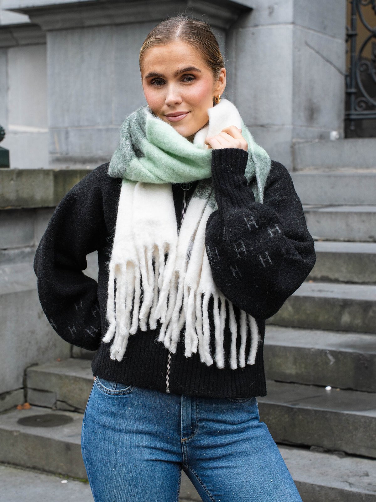 Ichi Vibe Scarf Forest Night