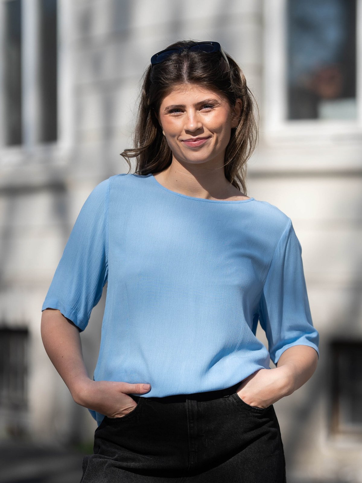 Ichi Marrakech Short Sleeve 11 Blå