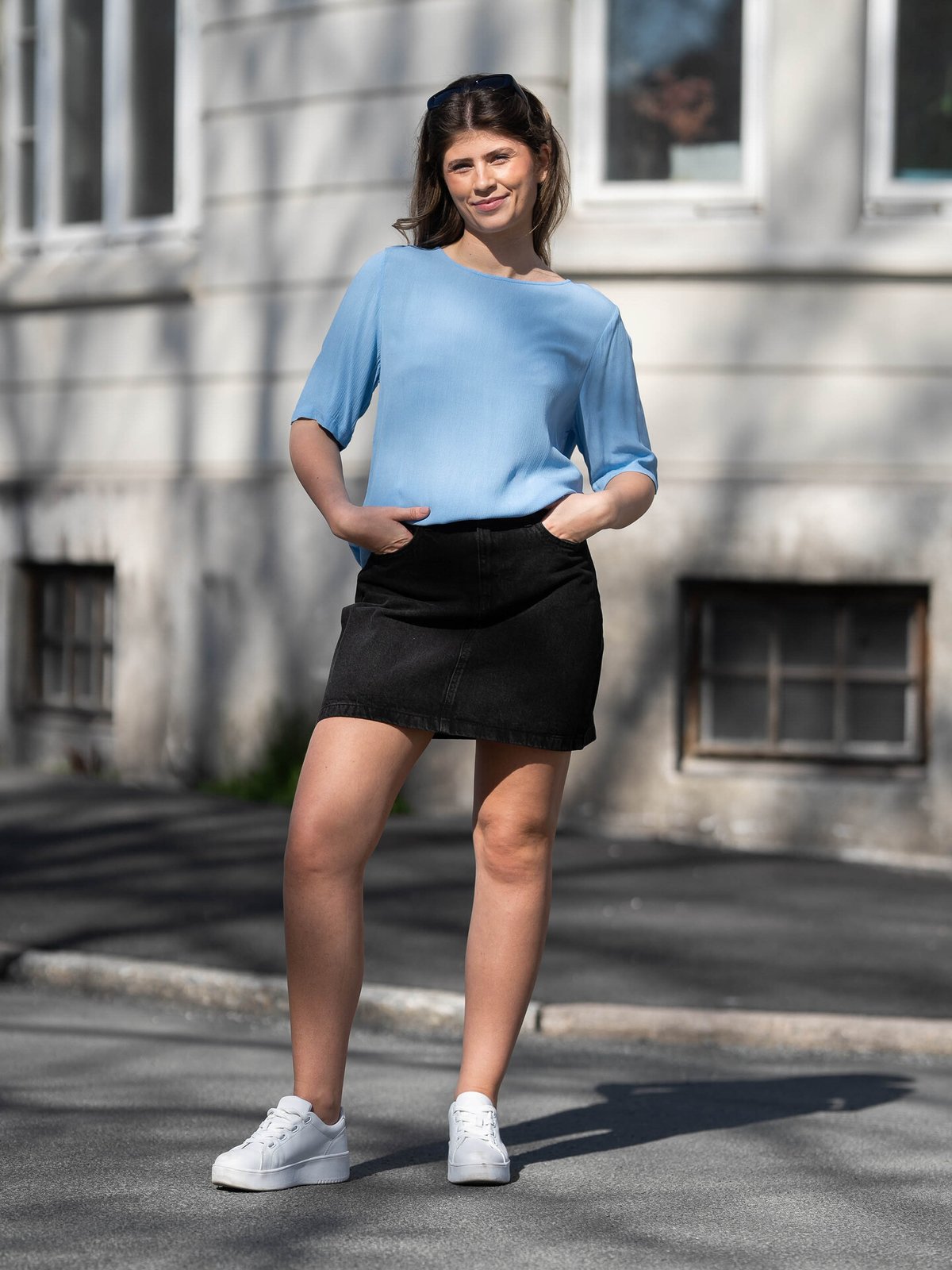 Ichi Marrakech Short Sleeve 11 Blå