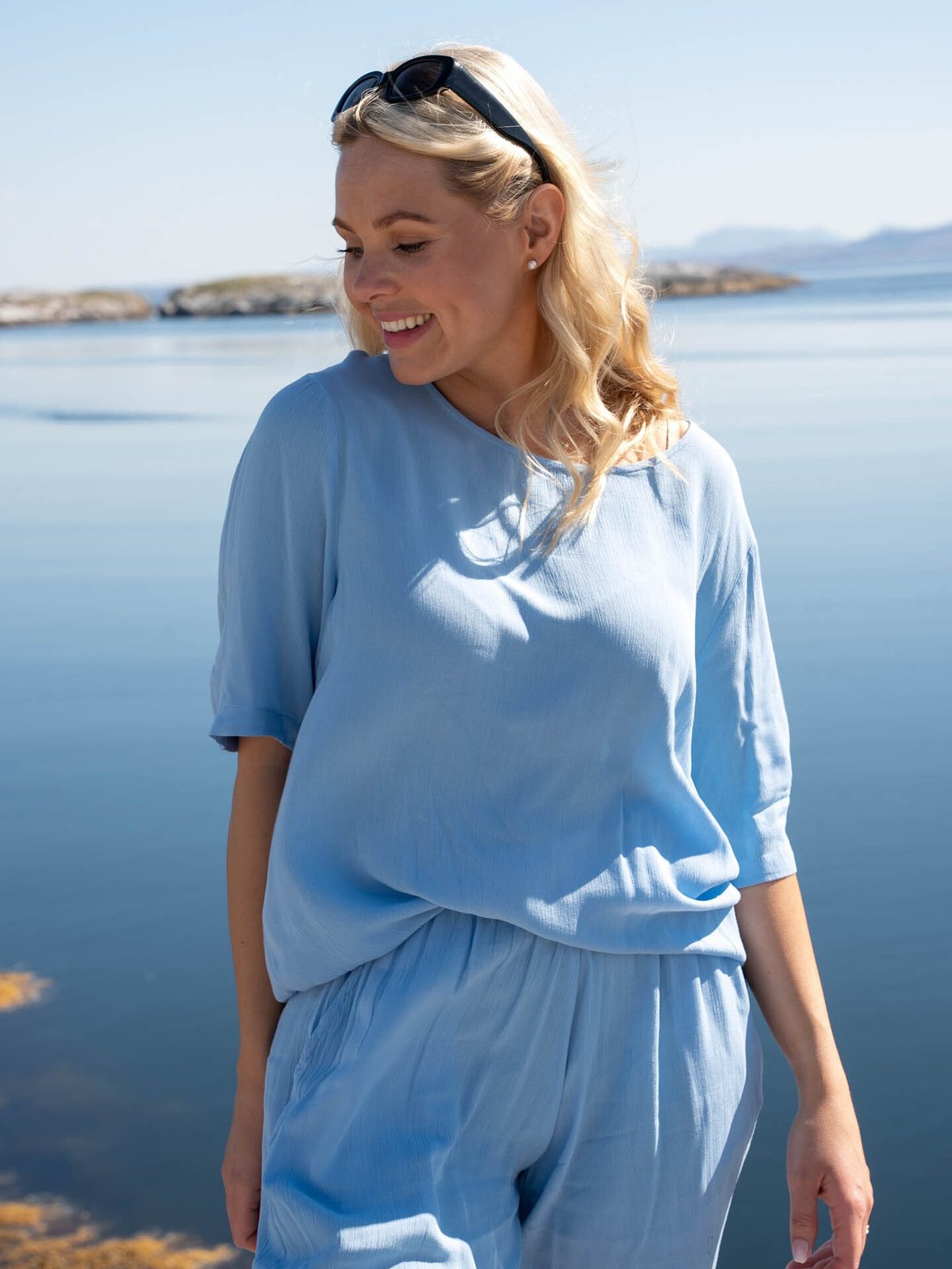 Ichi Marrakech Short Sleeve 11 Blå