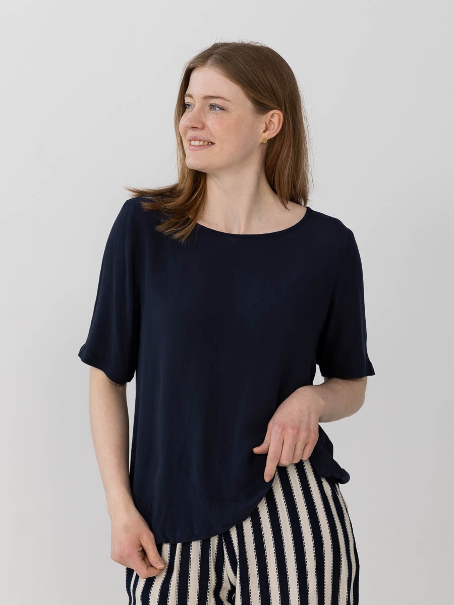 Ichi Marrakech Short Sleeve 11 Blå