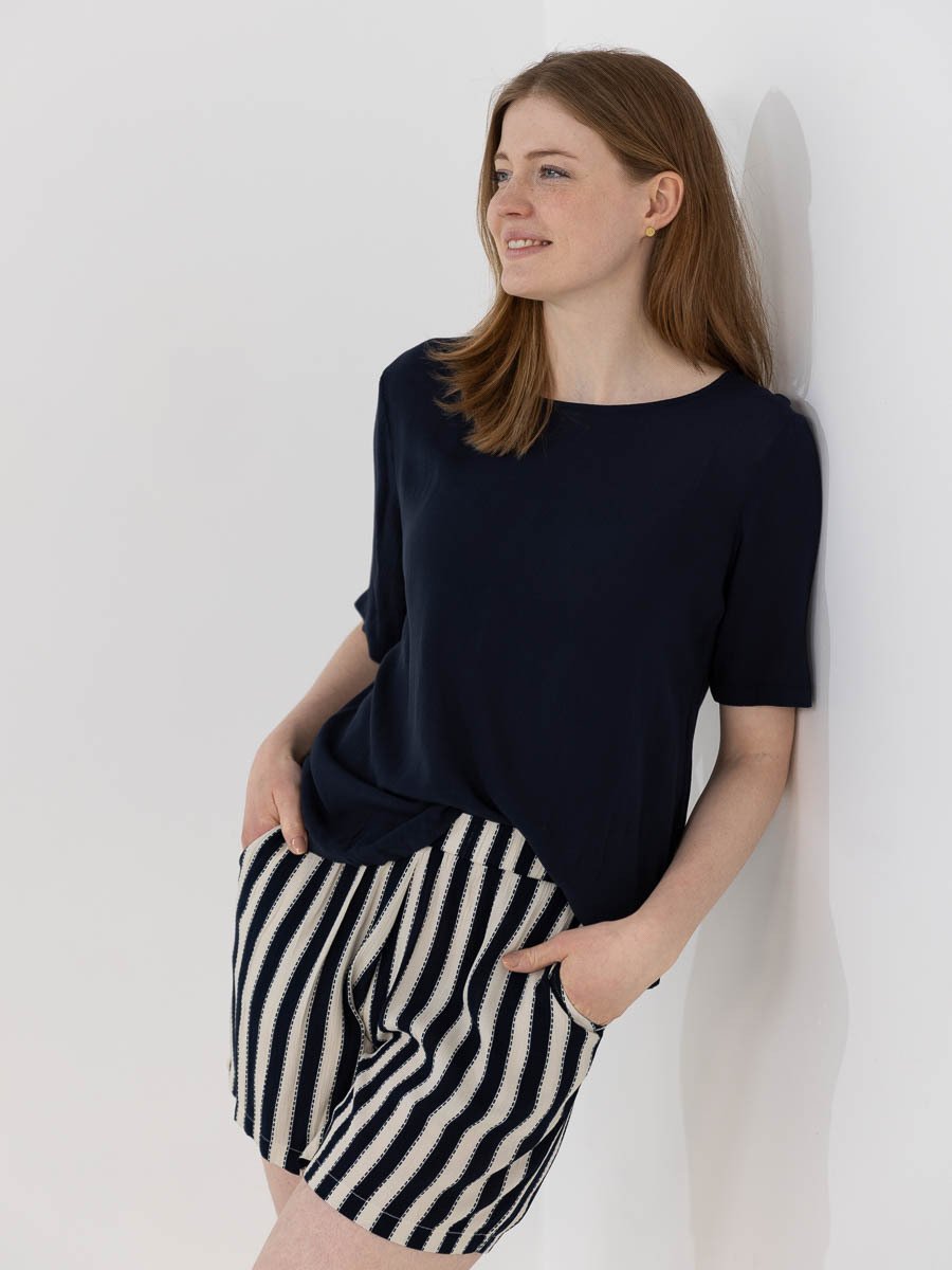 Ichi Marrakech Short Sleeve 11 Blå