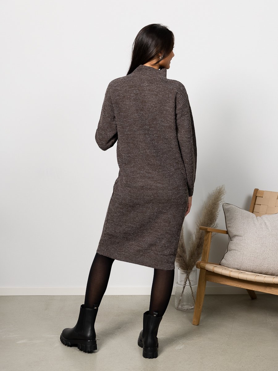Ichi Novo Dress 5 Coffee Bean