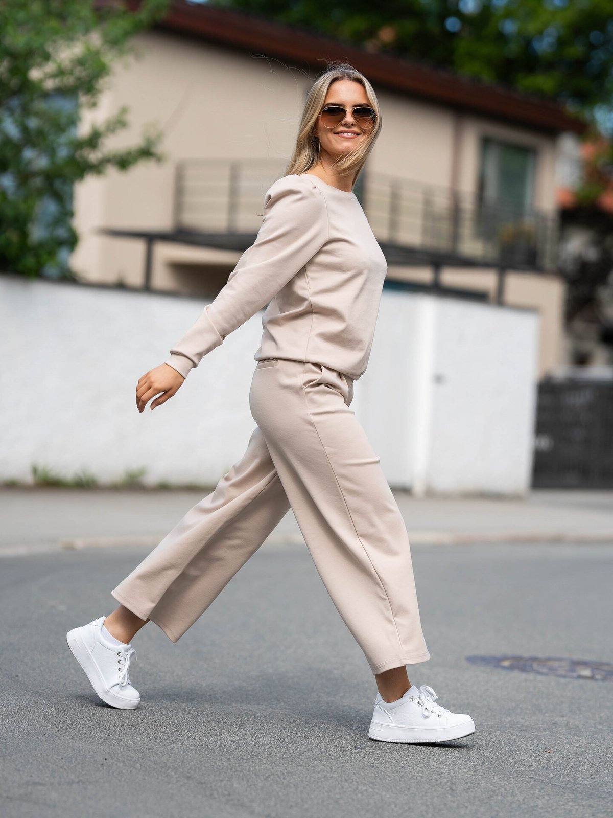 Ichi Kate Wide Pant Doeskin