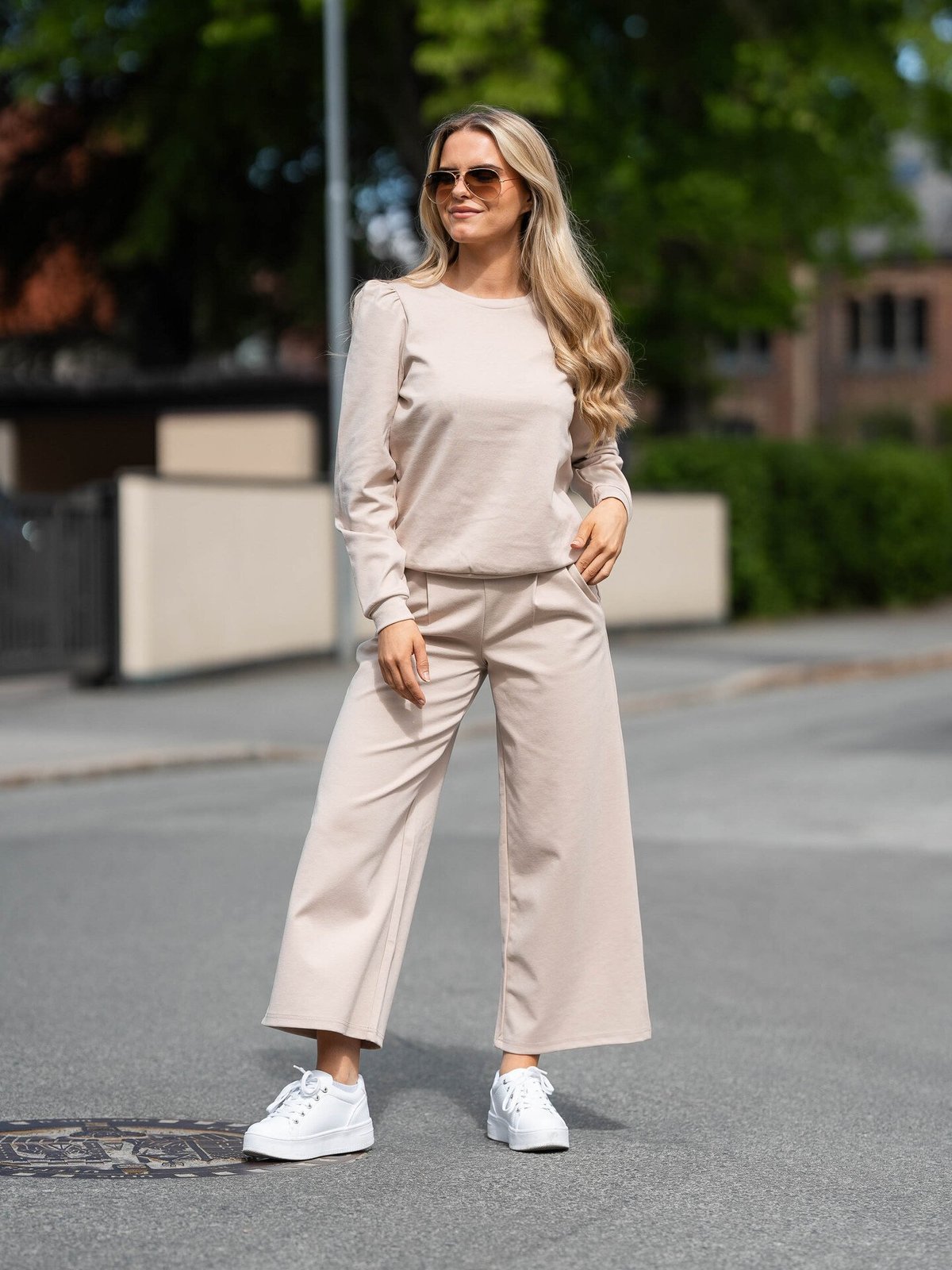 Ichi Kate Wide Pant Doeskin