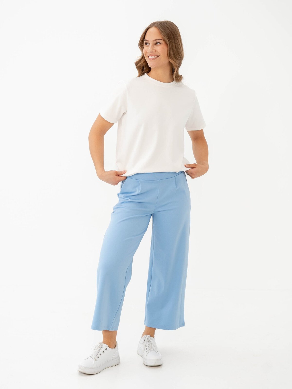 Ichi Kate Wide Pant Della Robbia Blue