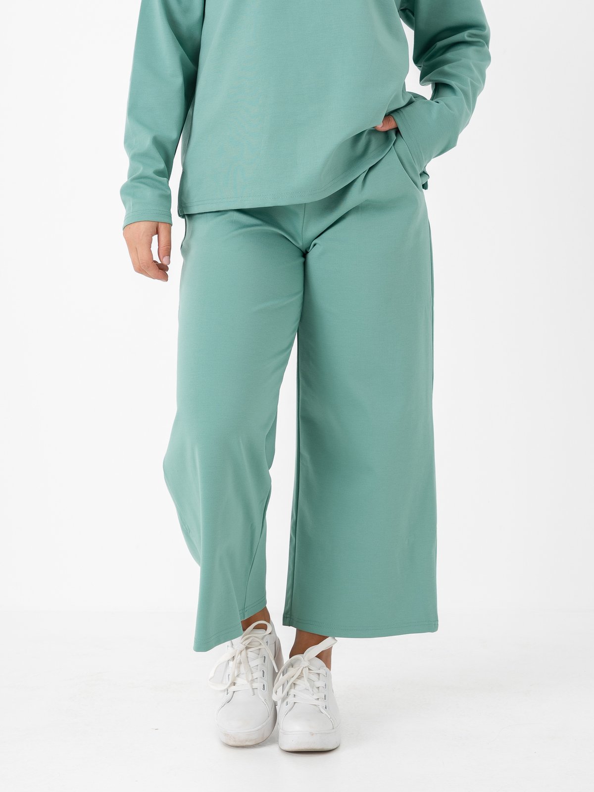 Ichi Kate Wide Pant Beryl Green