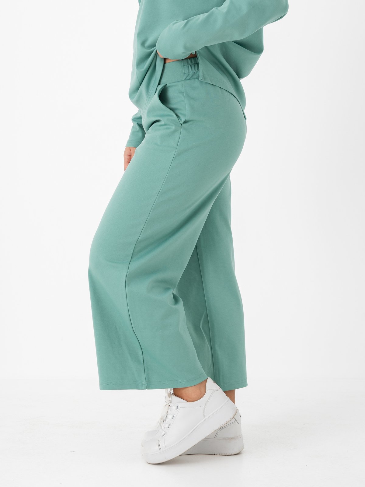 Ichi Kate Wide Pant Beryl Green