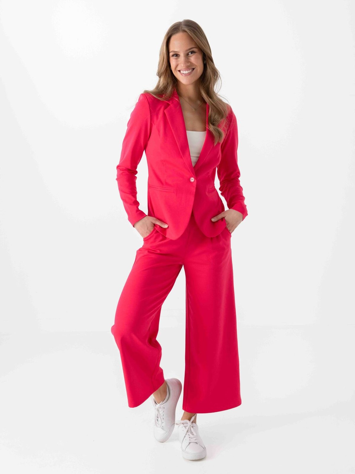 Ichi Kate Wide Pant Azalea