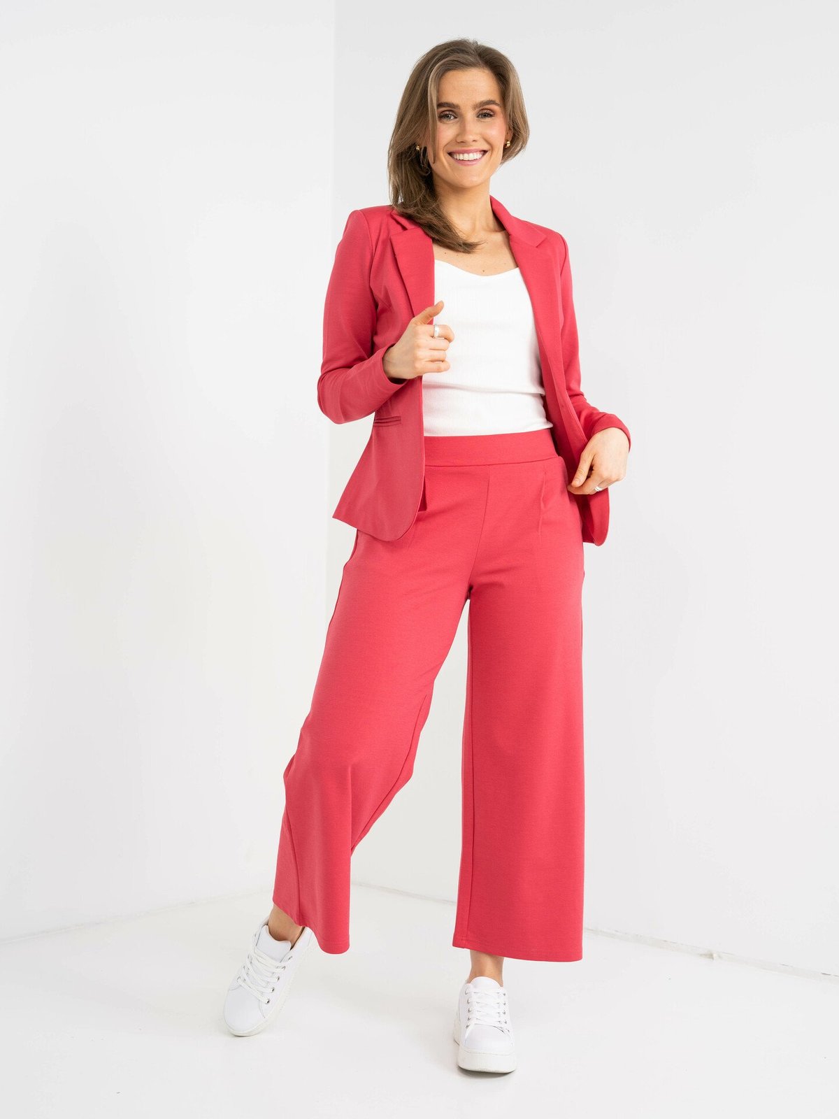 Ichi Kate Wide Pant Raspberry Wine