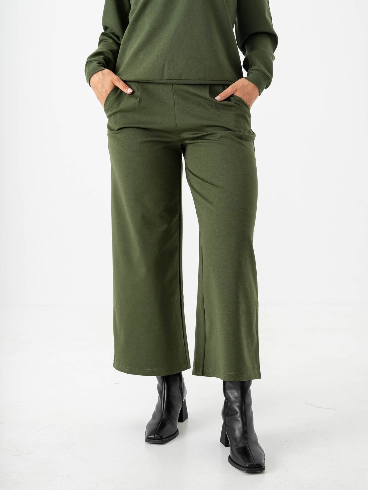 Ichi Kate Wide Pant Rifle Green