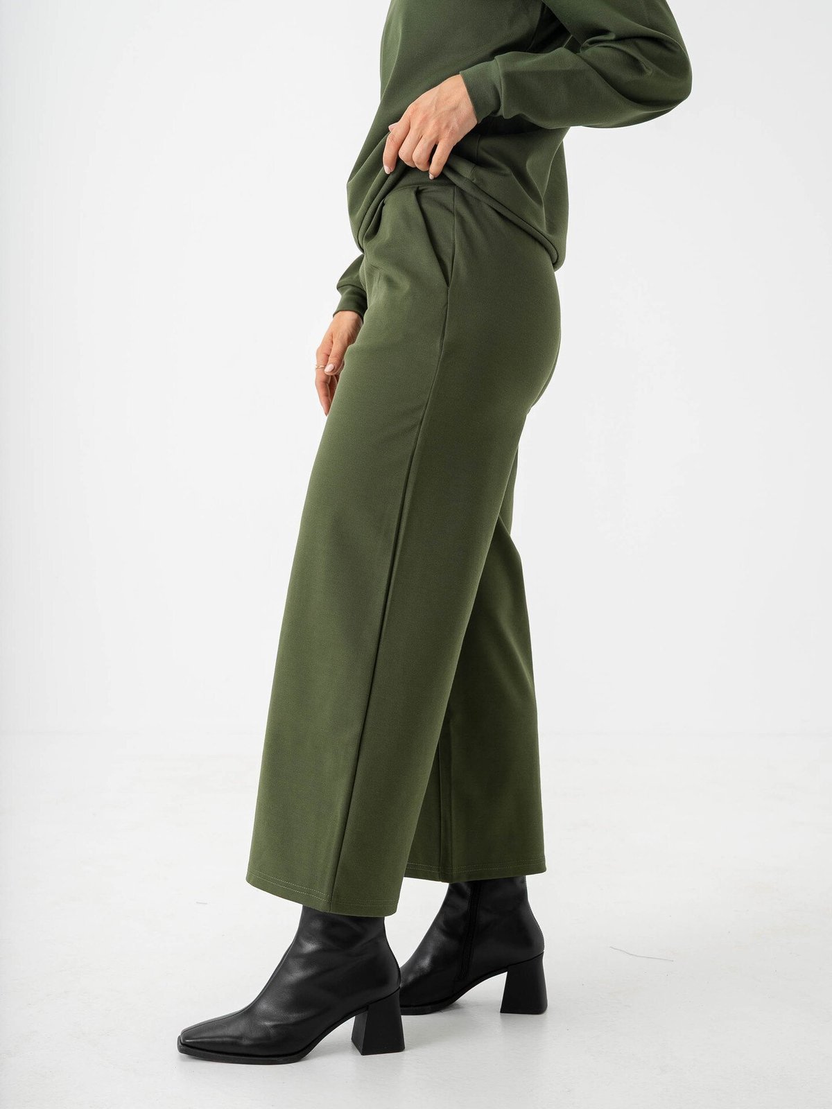 Ichi Kate Wide Pant Rifle Green