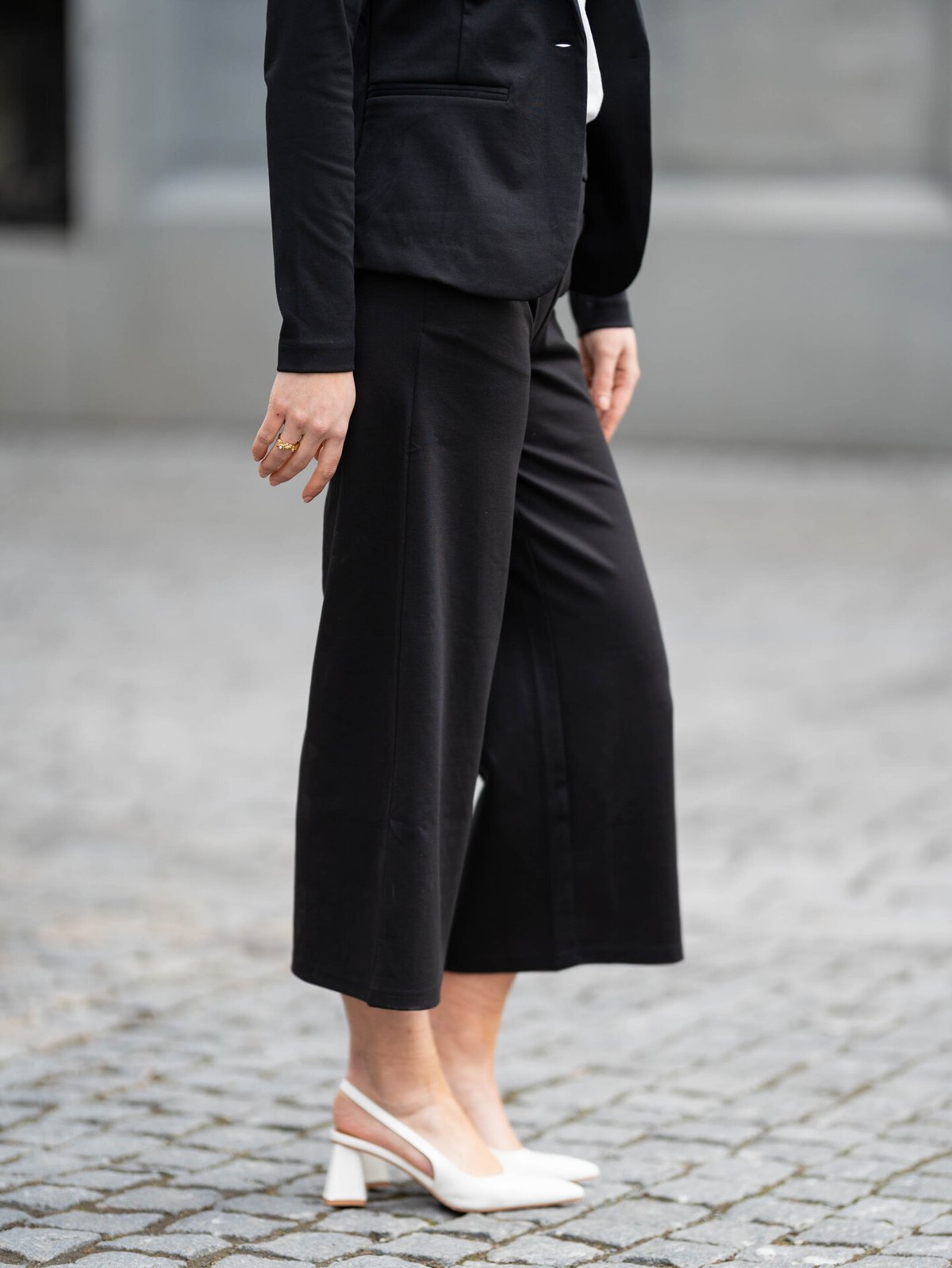 Ichi Kate Wide Pant Black