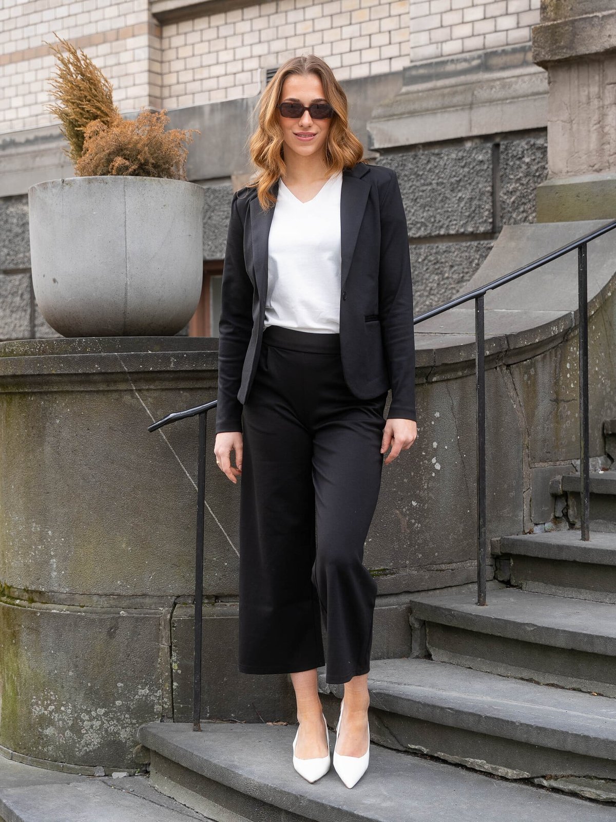 Ichi Kate Wide Pant Black