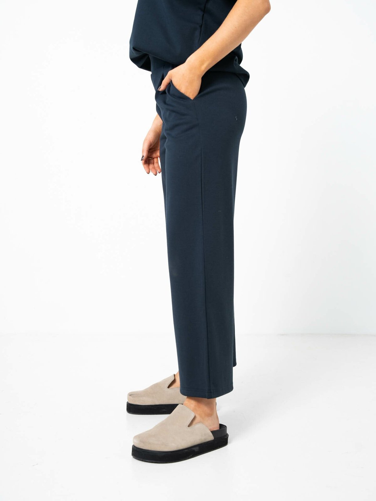 Ichi Kate Wide Pant Total Eclipse