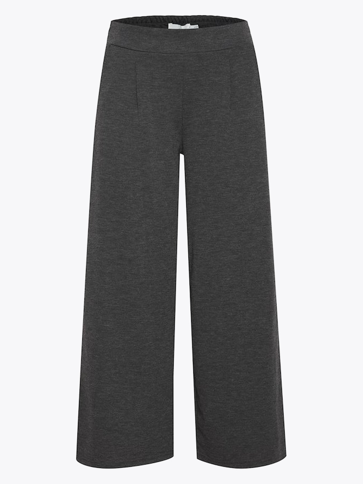 Ichi Kate Wide Pant Dark grey melange