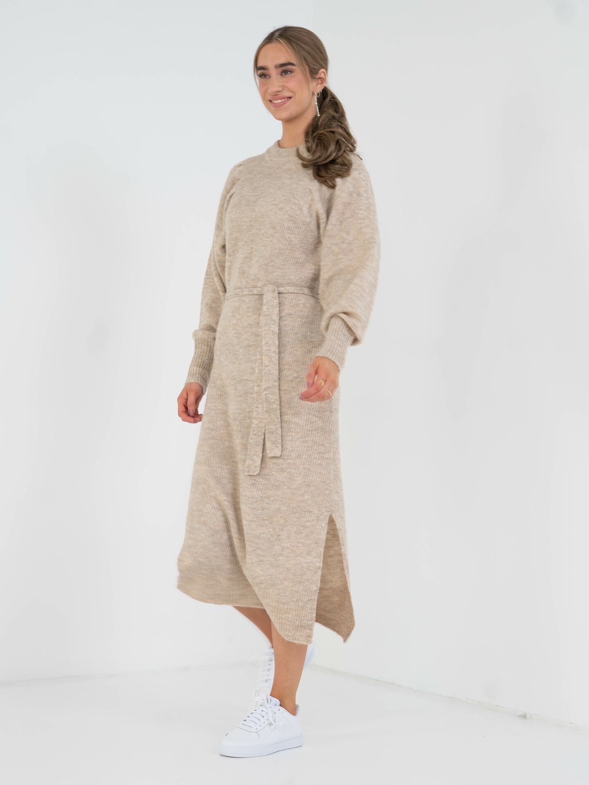 Ichi Jordan Dress Oatmeal Melange