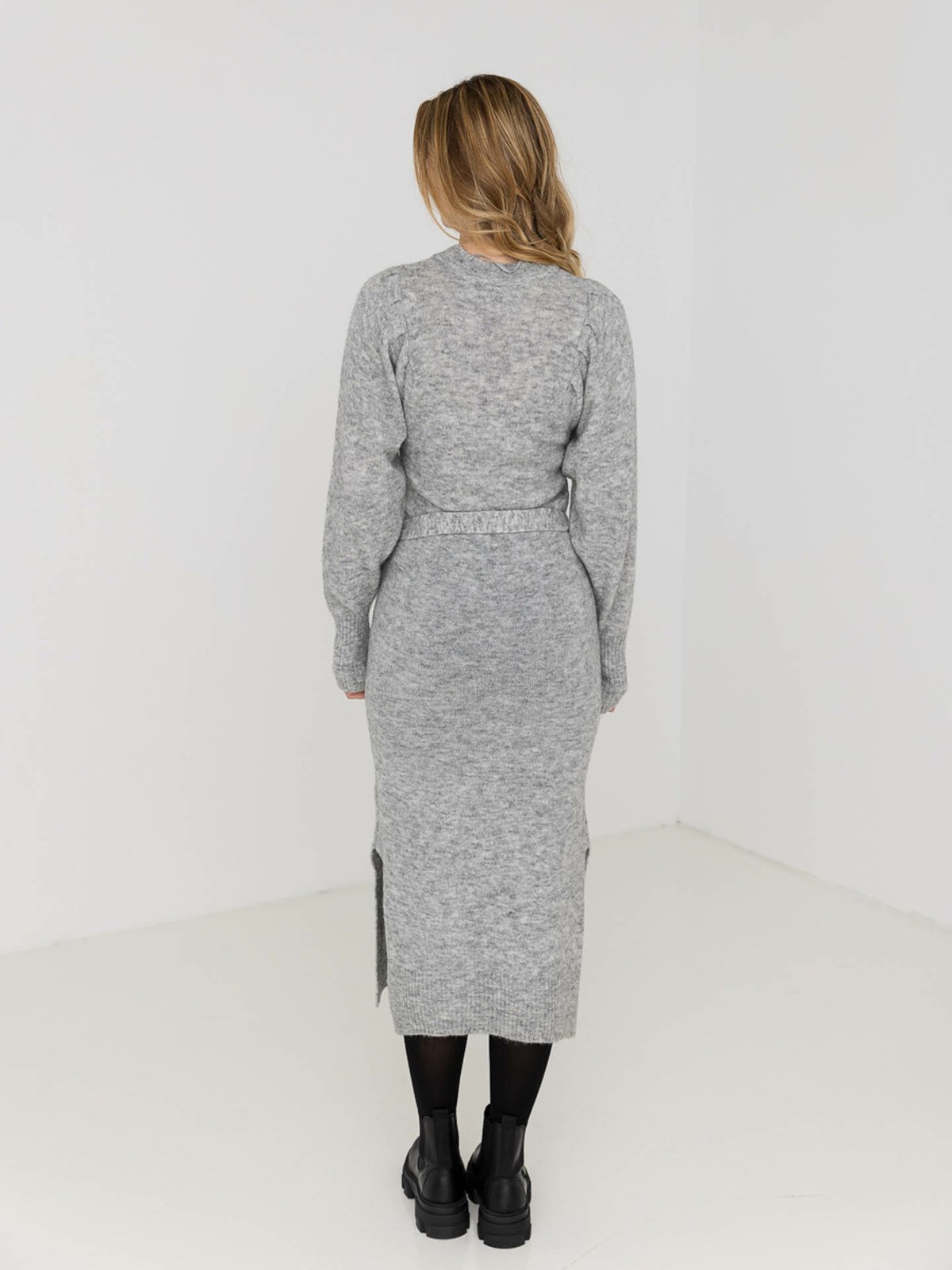 Ichi Jordan Dress Grey melange